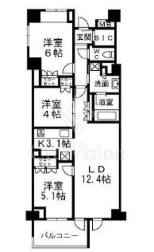 H-スクエア吉祥寺南町　304号室　間取り