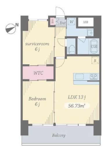 プライムコート立川　1207号室　間取り