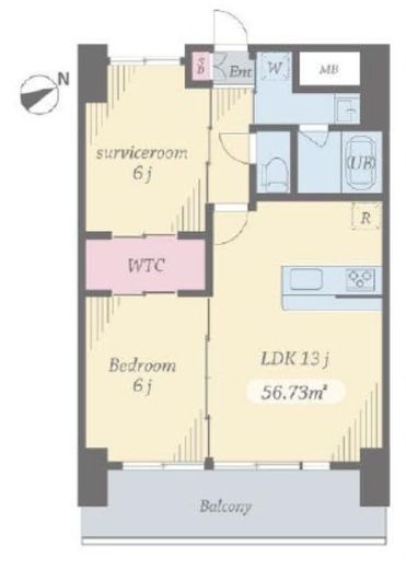 プライムコート立川　207号室　間取り