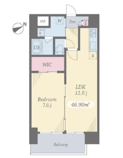 プライムコート立川　506号室　間取り