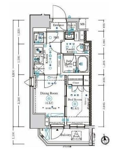 ARKMARK国分寺 (アークマーク国分寺)　702号室　間取り