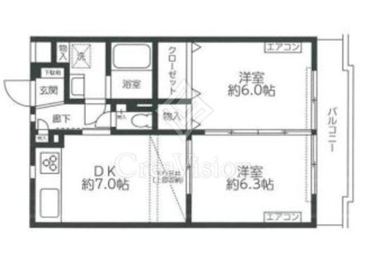 レジディア吉祥寺　206号室　間取り