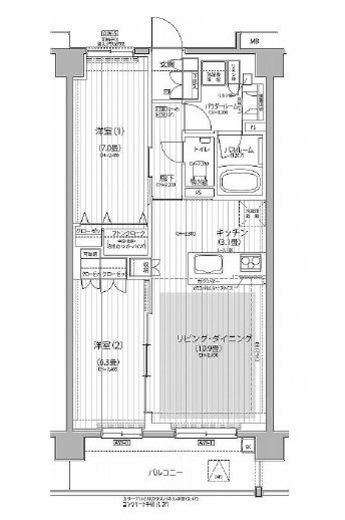Nステージ東小金井　203号室　間取り