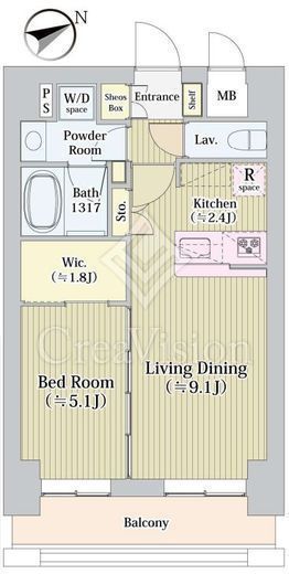 キングストンパレス立川　402号室　間取り