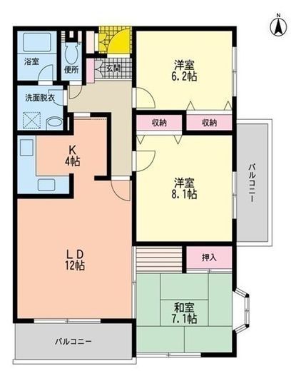 武蔵野パークヒルズ　301号室　間取り
