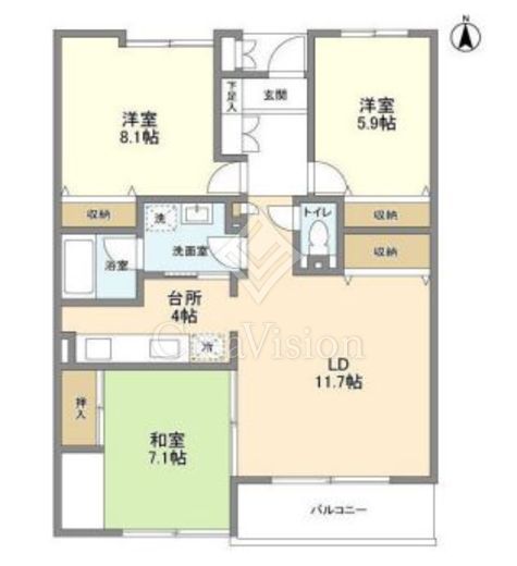 武蔵野パークヒルズ　202号室　間取り