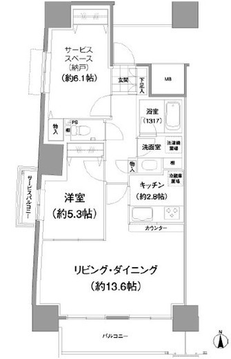 イストワール　801号室　間取り