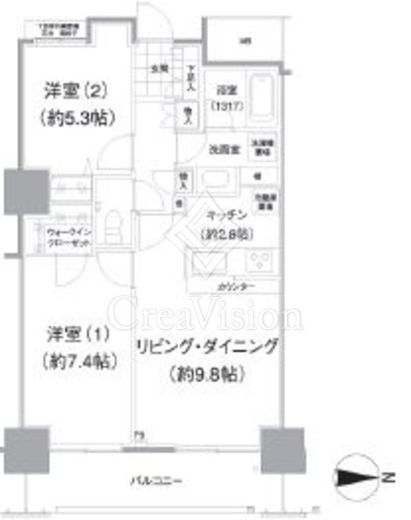 イストワール　1105号室　間取り