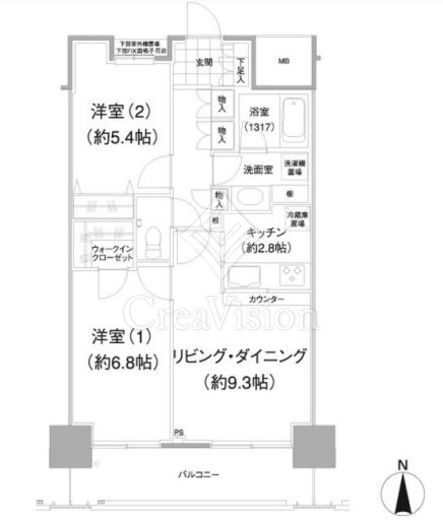 イストワール　802号室　間取り