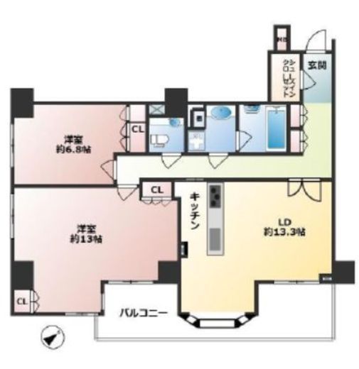 グローリオ吉祥寺本町　703号室　間取り