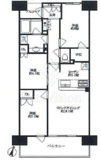 リビオ国分寺ステーションアベニュー　1004号室　間取り