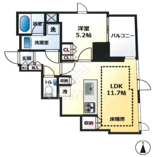 ブランズ三鷹　601号室　間取り