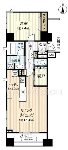 国立デュープレックスⅠ　1203号室　間取り