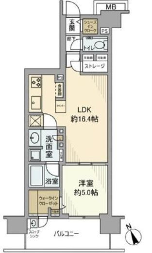 エクセレントシティ立川 THE GRAN　202号室　間取り