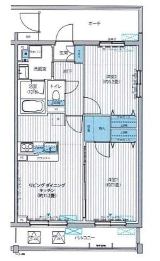 SYNCHRONICITY Musashino (シンクロニシティ武蔵野)　201号室　間取り