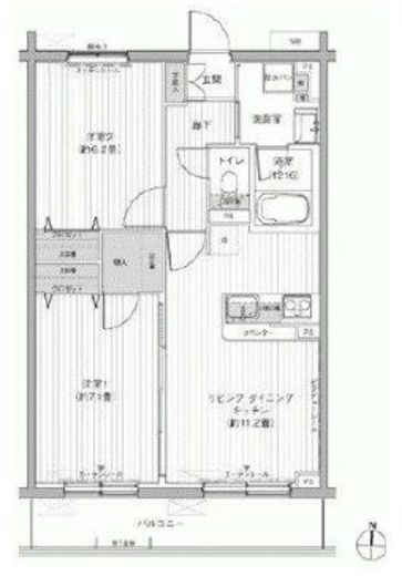 SYNCHRONICITY Musashino (シンクロニシティ武蔵野)　403号室　間取り