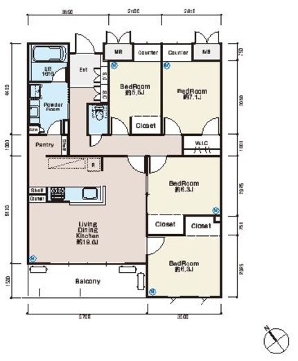 プレステージ吉祥寺　506号室　間取り