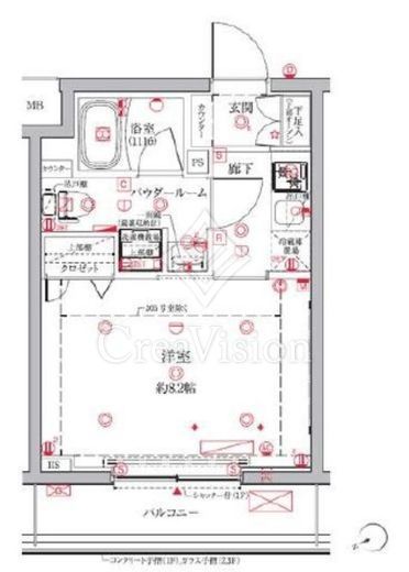 クレイシア三鷹　105号室　間取り