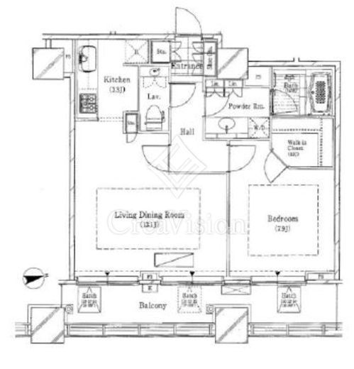 シティタワー高輪　1505号室　間取り
