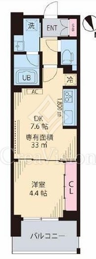 ビイルーム立川　903号室　間取り