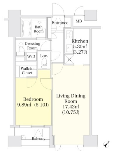 勝どきハイツ　403号室　間取り