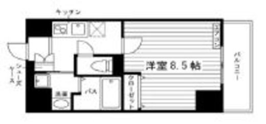 レジディア国立Ⅱ　404号室　間取り