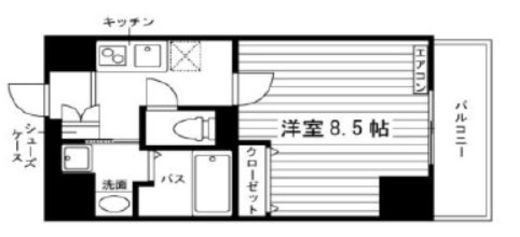 レジディア国立Ⅱ　603号室　間取り