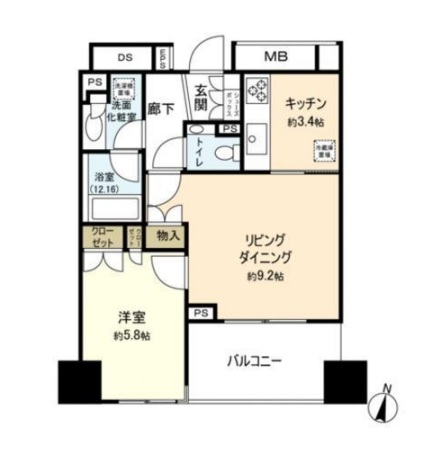 パークハウス平河町　302号室　間取り