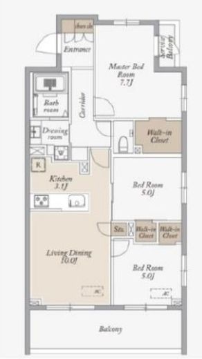 KDXレジデンス武蔵境Ⅰ　103号室　間取り