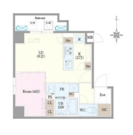 LumiCourt MITAKA　205号室　間取り