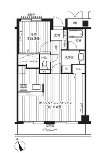 新御茶ノ水アーバントリニティ　1103号室　間取り