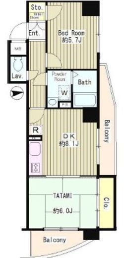 レジデンス武蔵野　501号室　間取り