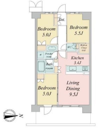 トラープランド蒼麗館　515号室　間取り