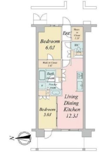 トラープランド蒼麗館　601号室　間取り