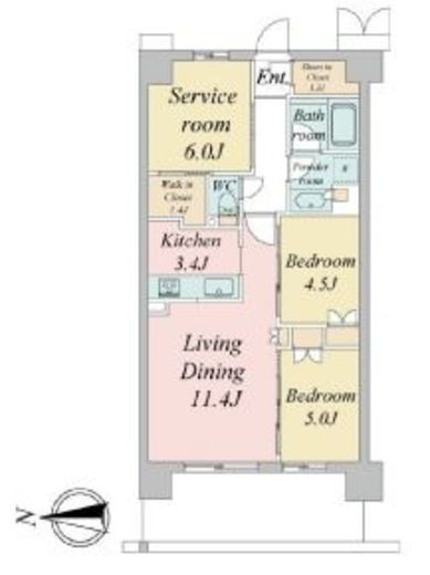 トラープランド蒼麗館　602号室　間取り