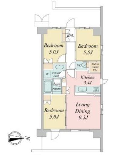 トラープランド蒼麗館　711号室　間取り