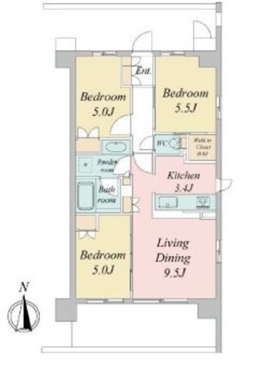 トラープランド蒼麗館　611号室　間取り