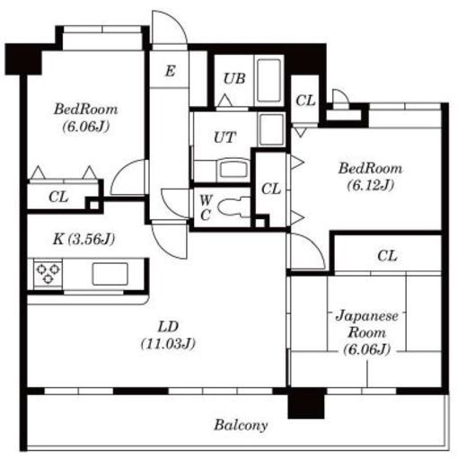 ラフィネ立川　1205号室　間取り