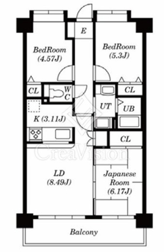 ラフィネ立川　1104号室　間取り