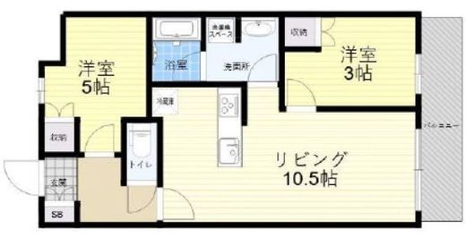 オープンレジデンシア吉祥寺本町テラス　1F1号室　間取り
