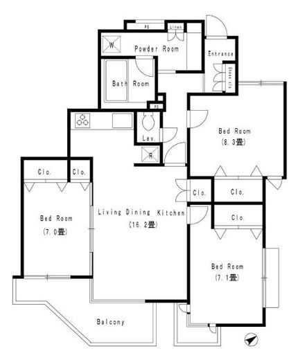 アーバネックス武蔵野　102号室　間取り
