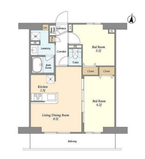LIBR GRANT 藤沢 (リーブルグラント藤沢)　803号室　間取り