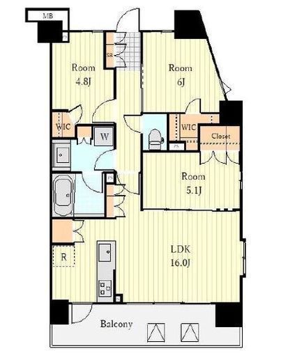 グランカーサ藤沢　502号室　間取り