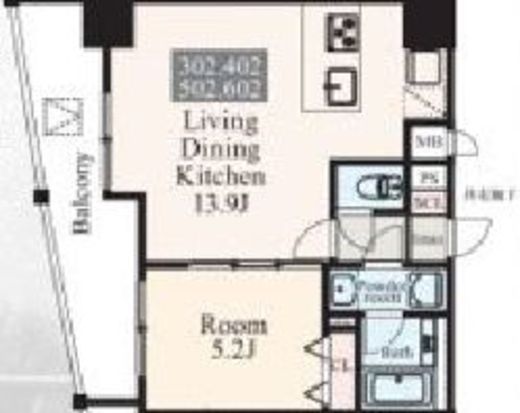 HL藤沢　402号室　間取り