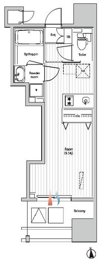 TOPAZ本厚木 (トパーズ本厚木)　1008号室　間取り
