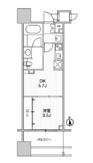 TOPAZ本厚木 (トパーズ本厚木)　1503号室　間取り