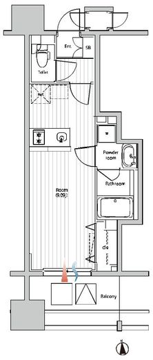 TOPAZ本厚木 (トパーズ本厚木)　1507号室　間取り