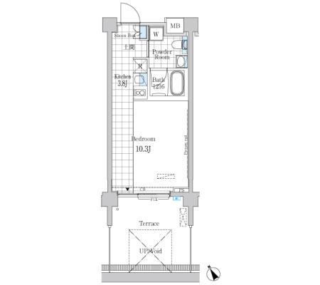 ガーデン原宿　104号室　間取り