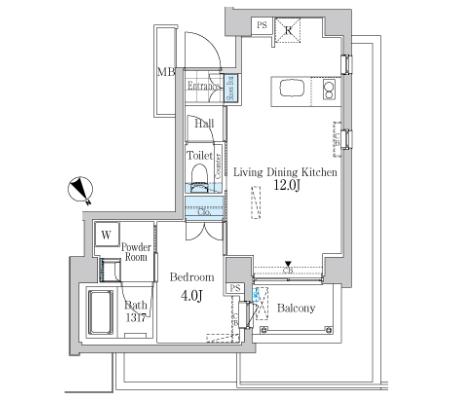 ガーデン原宿　209号室　間取り