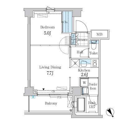 ガーデン原宿　409号室　間取り